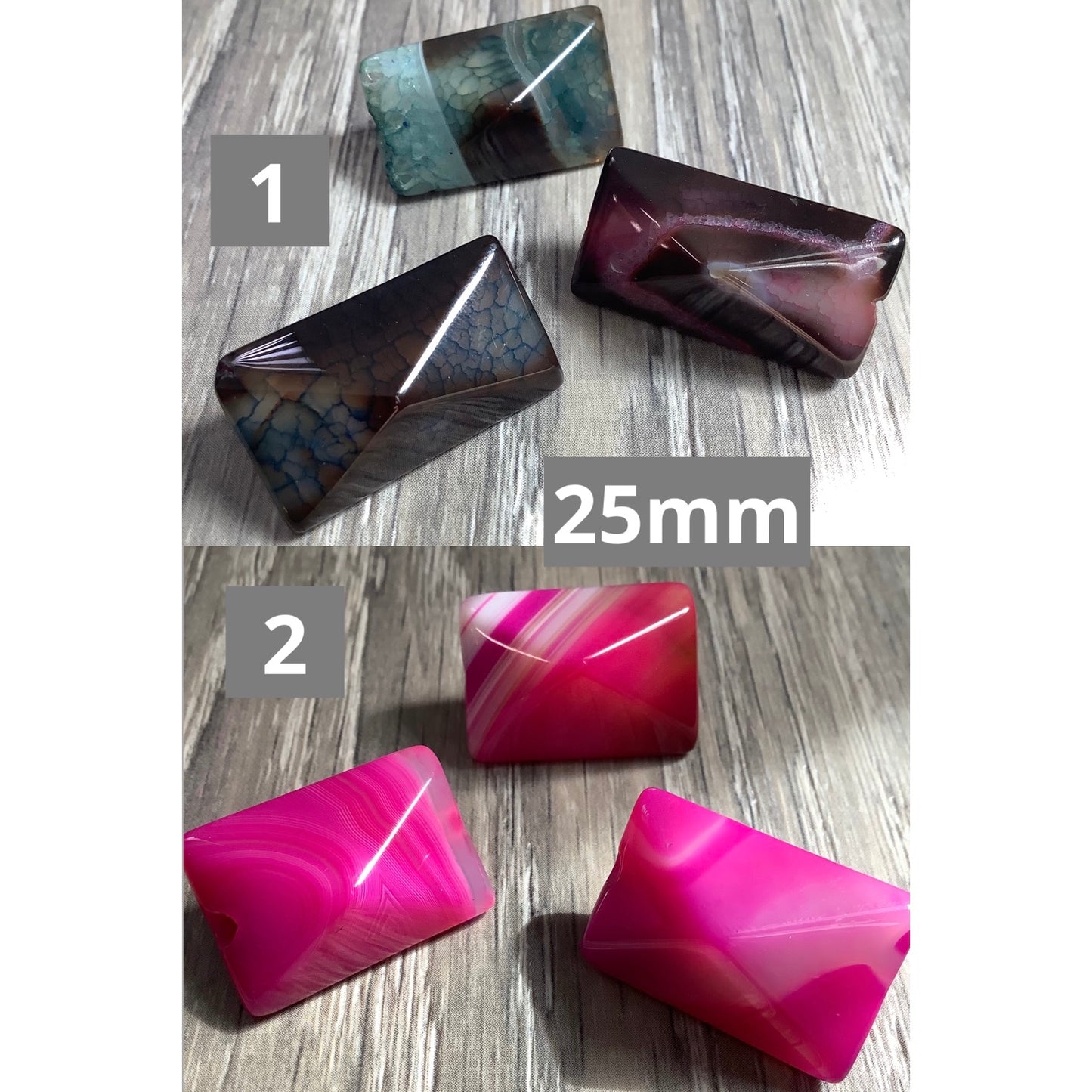 Rectangle Pointed Agate Qty1- 23521/23522/23542