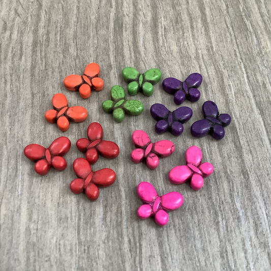 16x11mm Butterfly Howlite Qty1- 22784