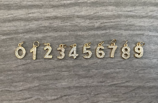 13mm Pave Numbers qty1- 22680