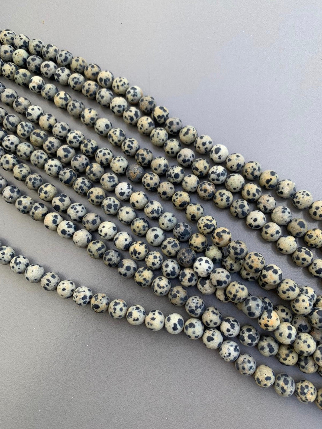 8mm Dalmatian jasper  Qty 46 beads per strand 21802