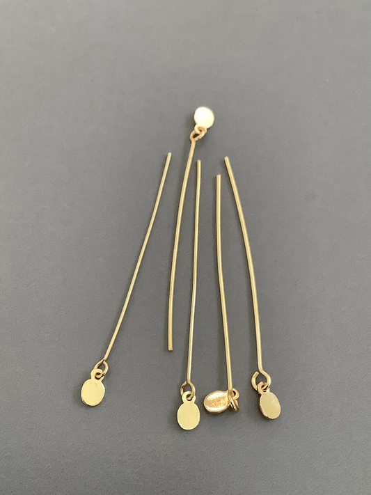 Headpin With oval dangle Qty 5 / 14597