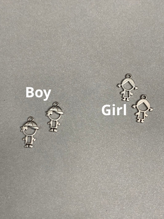 17mm boy or girl charm / Niño o Niña-18034/18033