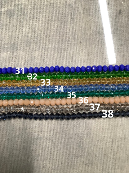 6x4mm Cristal Rondelle Strand