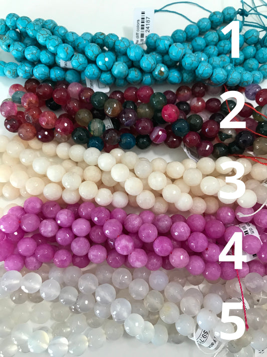 10mm Faceted Jade Strand Qty1-24187