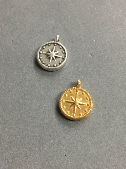 14mm Round Plaque with Star Qty 1 / 20650