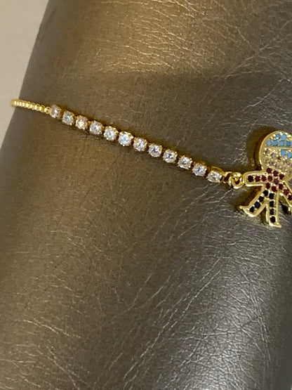 Pave Adjustable Chain connector / Pulsera Cadena Ajustable 14419