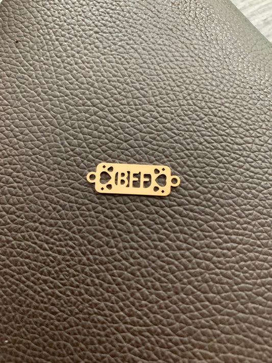 24mm Best Friends ( BFF) Plaque Gold Connector 15498