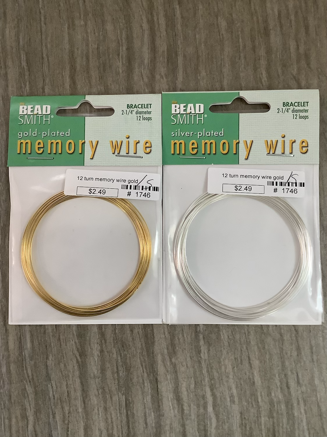12 Turn Memory Wire Gold/Silver