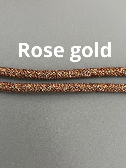5mm climbing cord/gold or silver per yard
