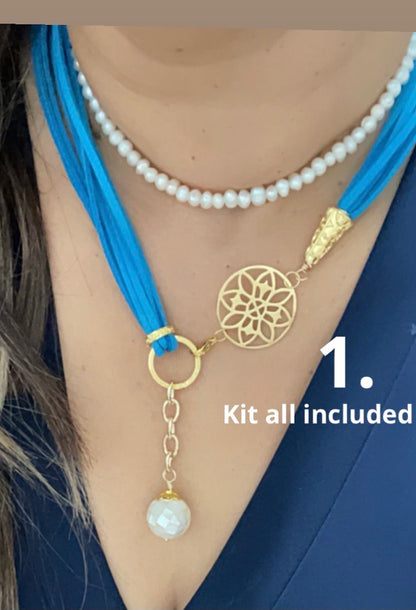 Mediterranean style necklace Qty1- 23383/23381