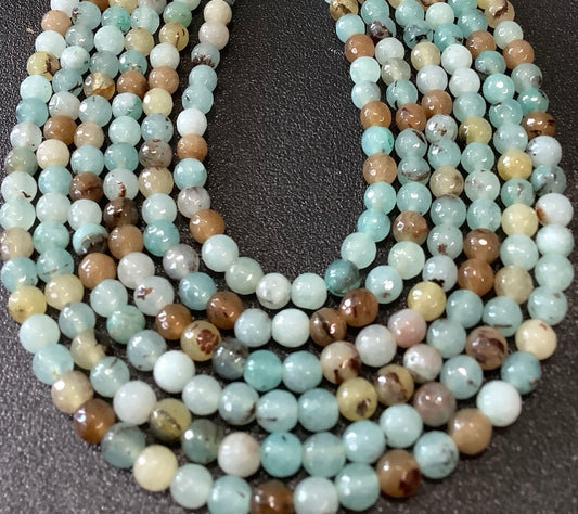 6mm Faceted Amazonite Jasper Qty1- 23392