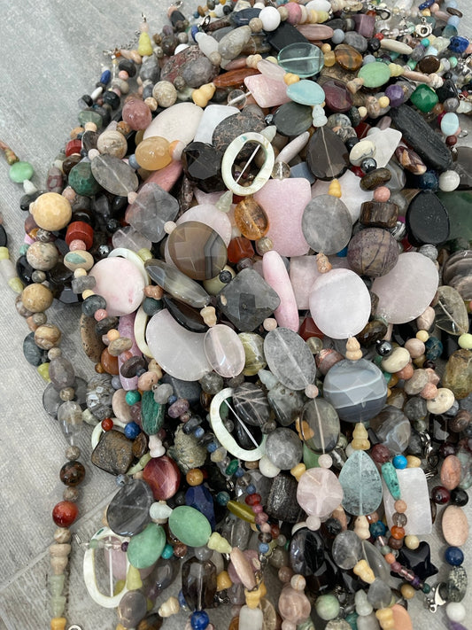 Mix Gemstone Strand Necklace 18 inch Qty1- 23261