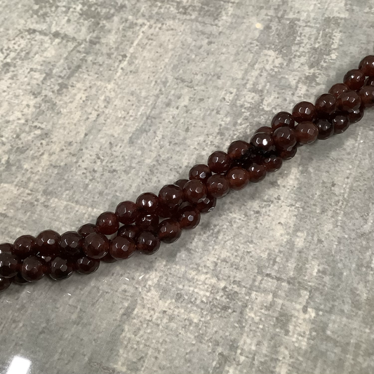 6mm Dark Brown Gemstone qty 60 piece 20825