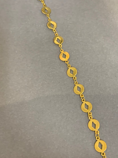 Round disc chain - cadena por pie - enchapada 20968