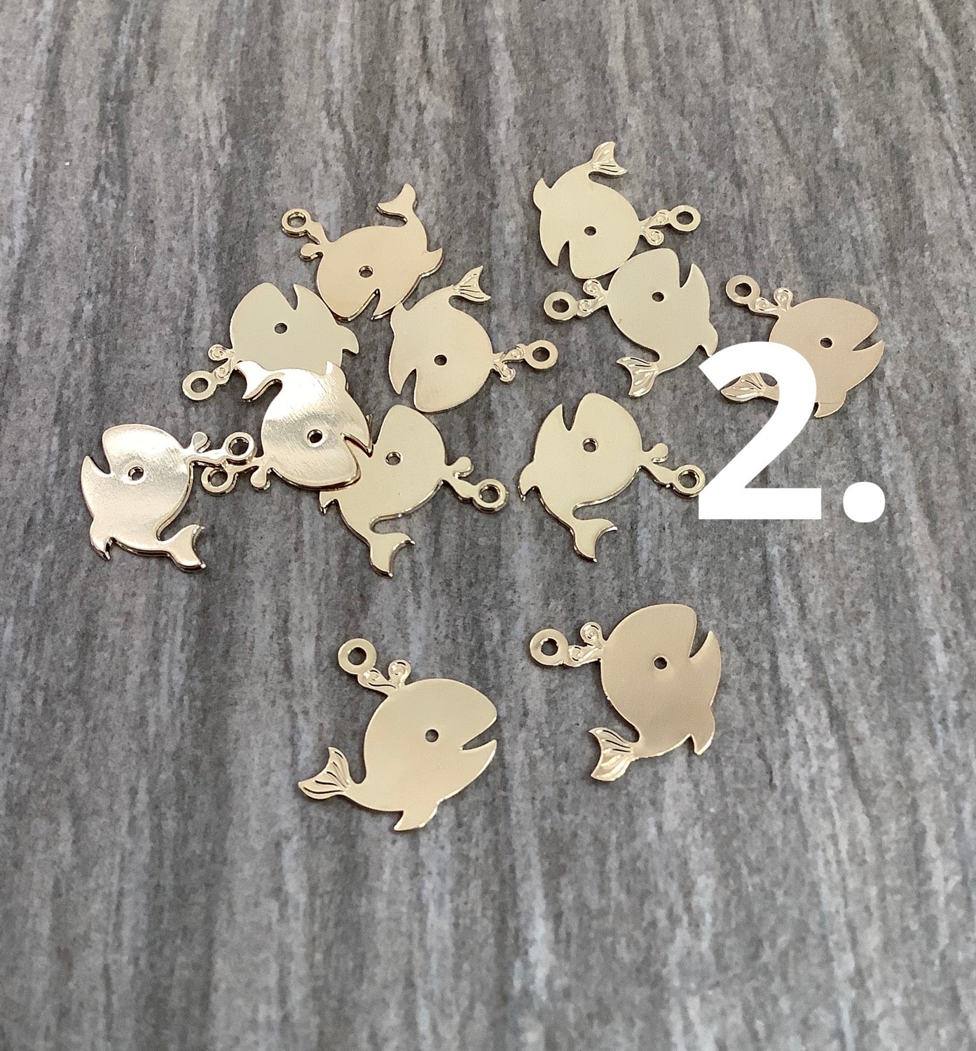 16-14mm Octopus/ Whale Charms qty1- 22562/22558