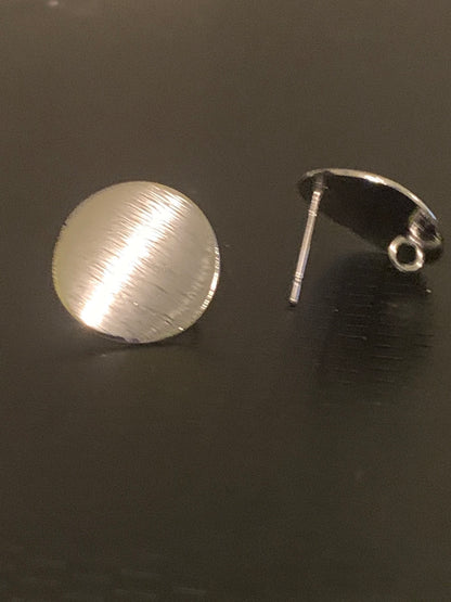 15mm round post earring 1 pair / pantallas 19944-17453