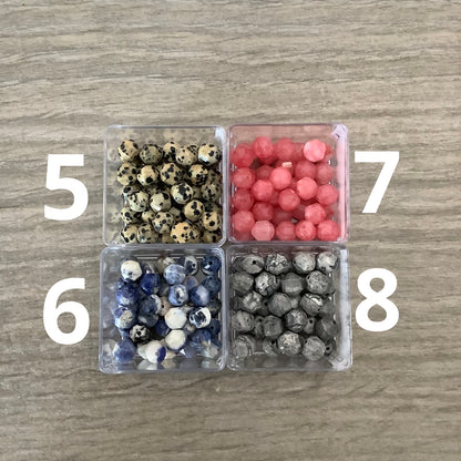 8mm Tubular Faceted Gemstone qty1- 22489