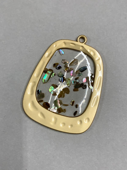 Resin with glitter pendant