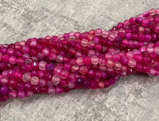 4mm Agate Strand Qty 90 piece aprox 20734