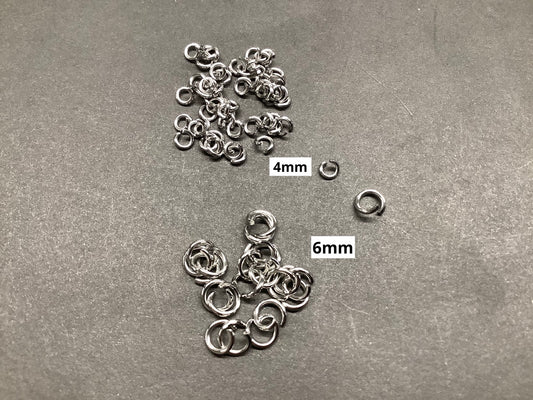 4-6mm Jumpring Stainless Steel silver