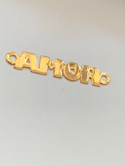 Amor Word Gold Connector qty1- 14471