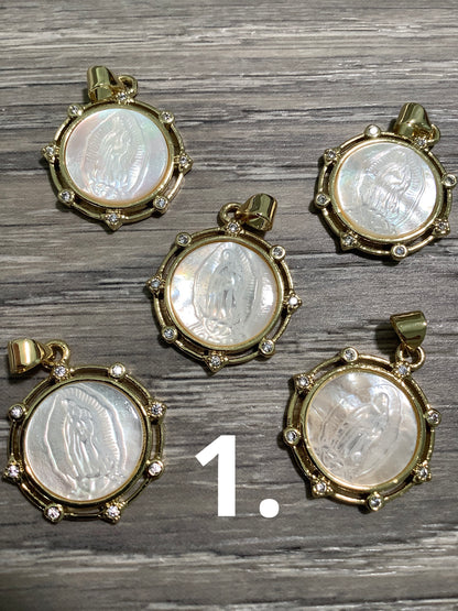 19mm mop Virgen/Saint Pendant 24622/24620/24621