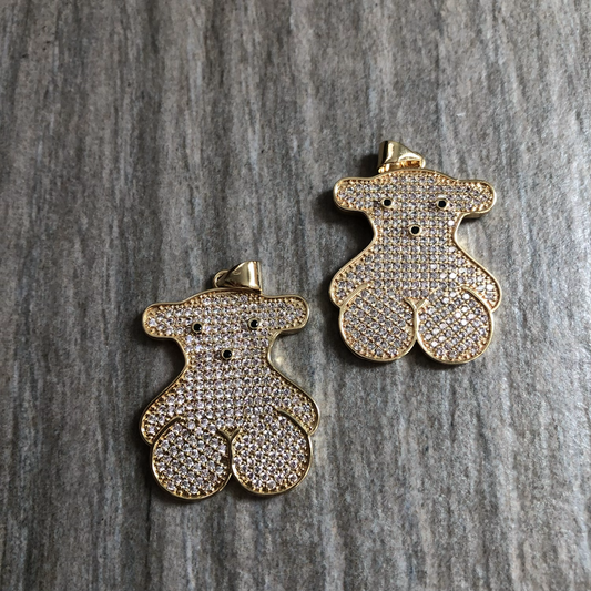 29x22mm Pave Tous Bear Qty1- 23510