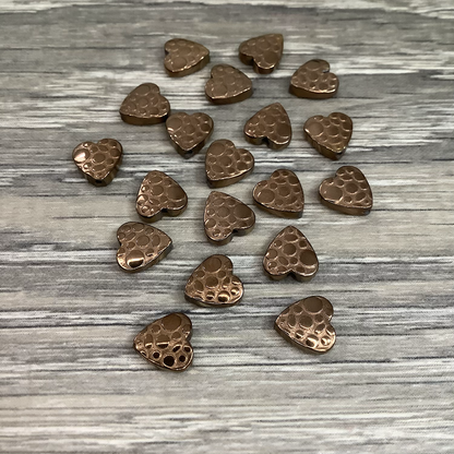 8mm HemattiteHeart Qty1- 23032