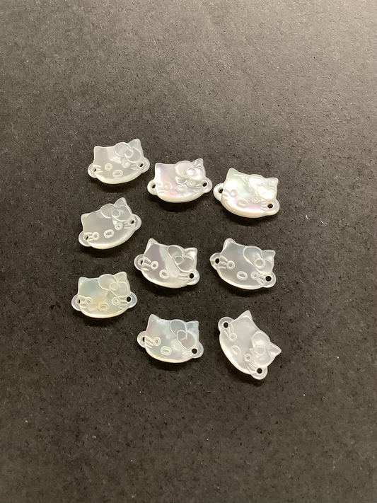 8x12mm Kitty Connector Mother Of Pearl Qty 1 / 17234