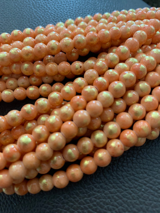 6mm  gemstone light orange