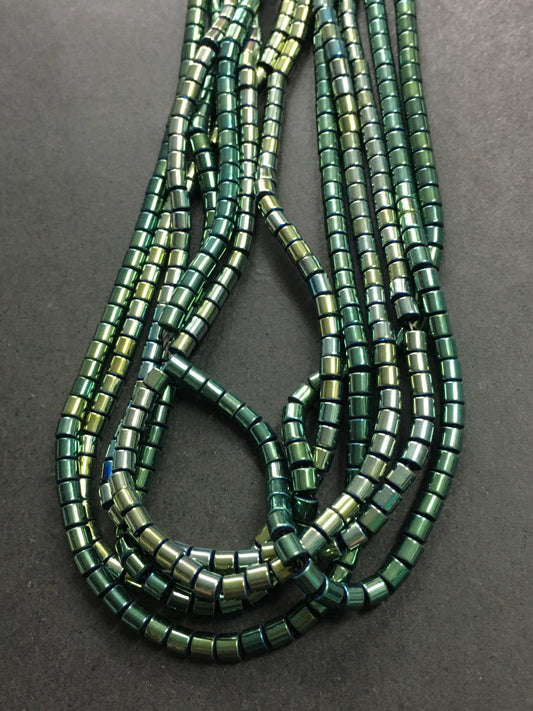 3x2.5mm Tubular Hematite Green