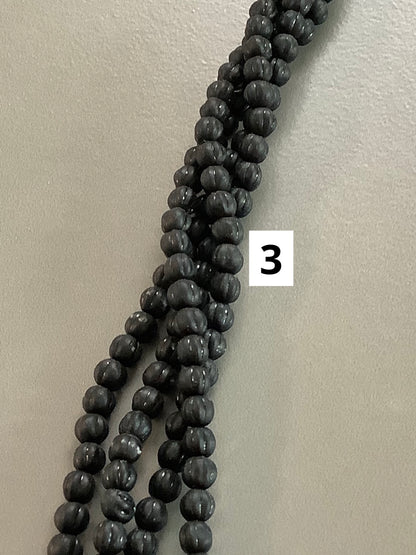 5mm Round with Line Czech strand qty 50 aprox