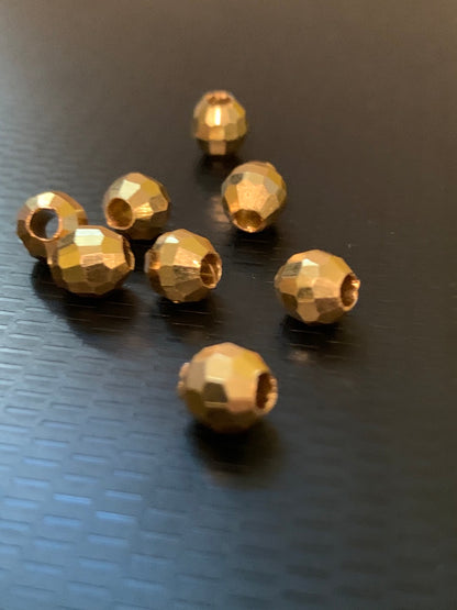 8mm double bicone wide hole spacer qty 8 / separador hueco ancho 17975