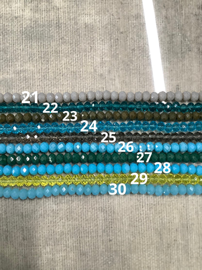 6x4mm Cristal Rondelle Strand