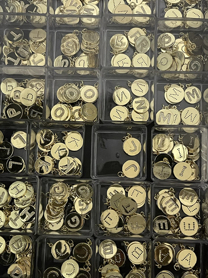 15mm charms  With Pave Letters qty1  22322