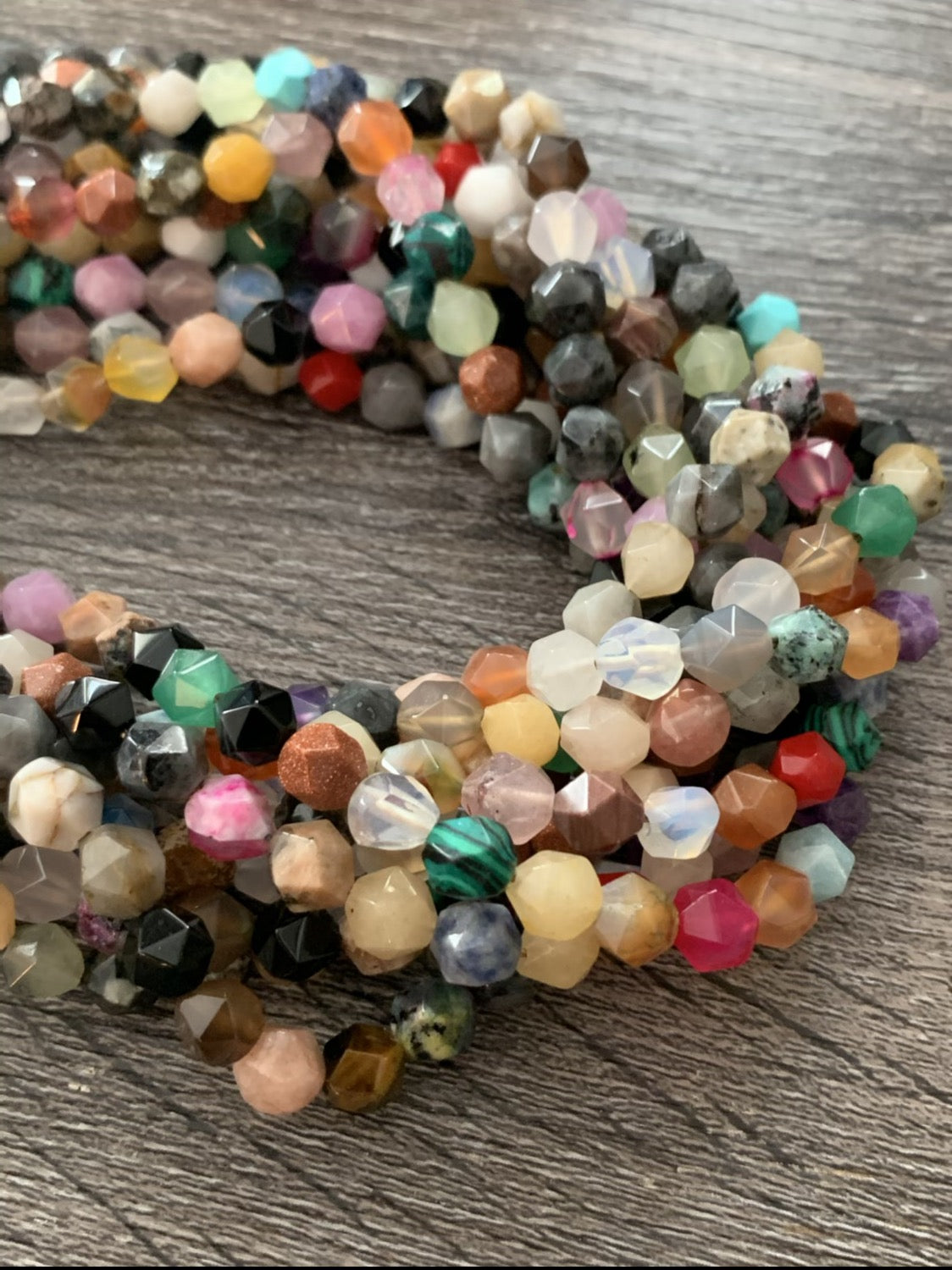 8mm  multicut gemstone strand qty 47 beads approx 21288