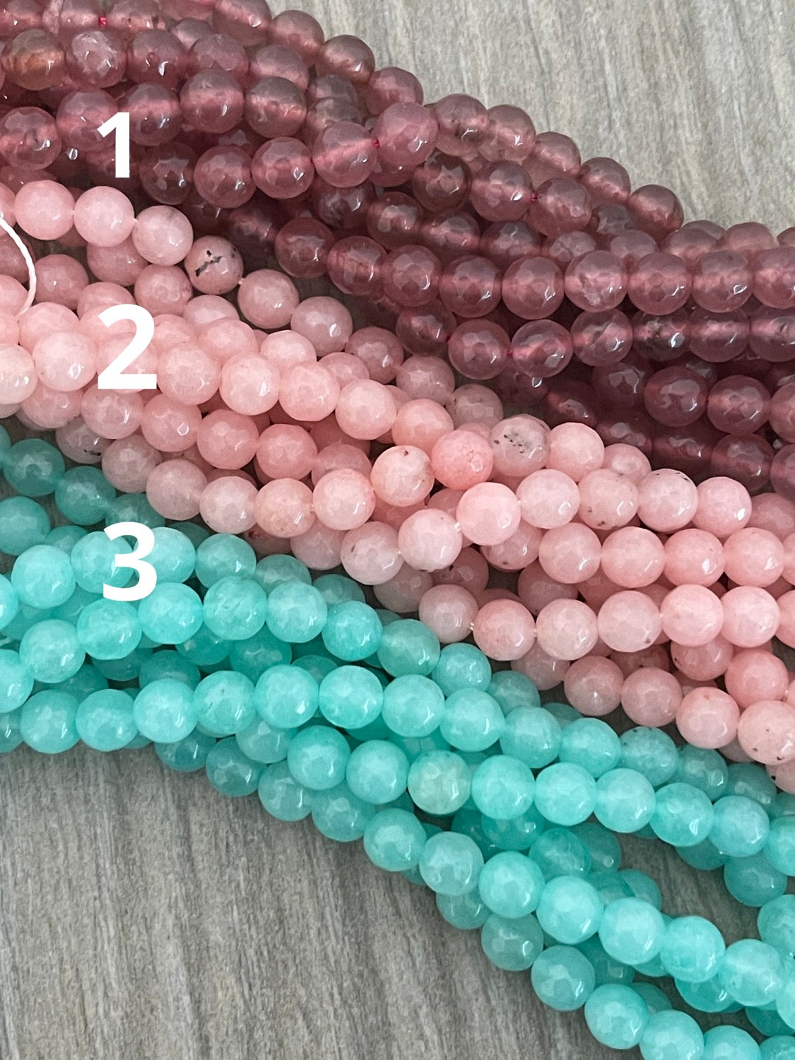 8mm faceted jade approx 47 beads 22177