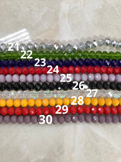 8mm Cristal Rondelle Strand