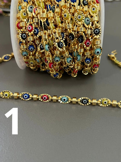 Oval link with eye chain 24884/24876