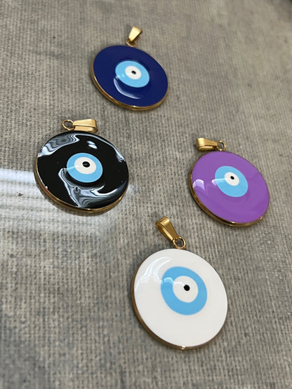 32mm Turkish eye pendant qty 1