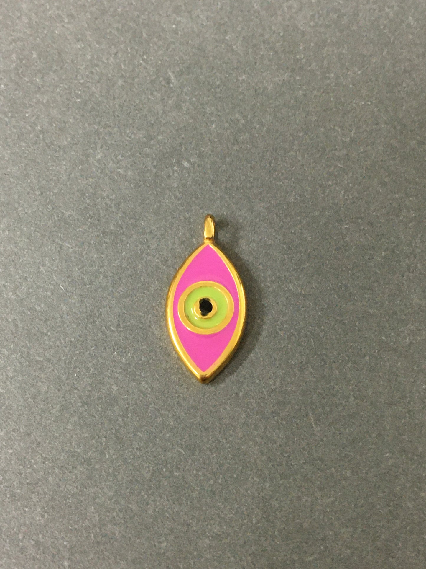 14mm Eye Pink with Green / Ojo Qty1- 15326