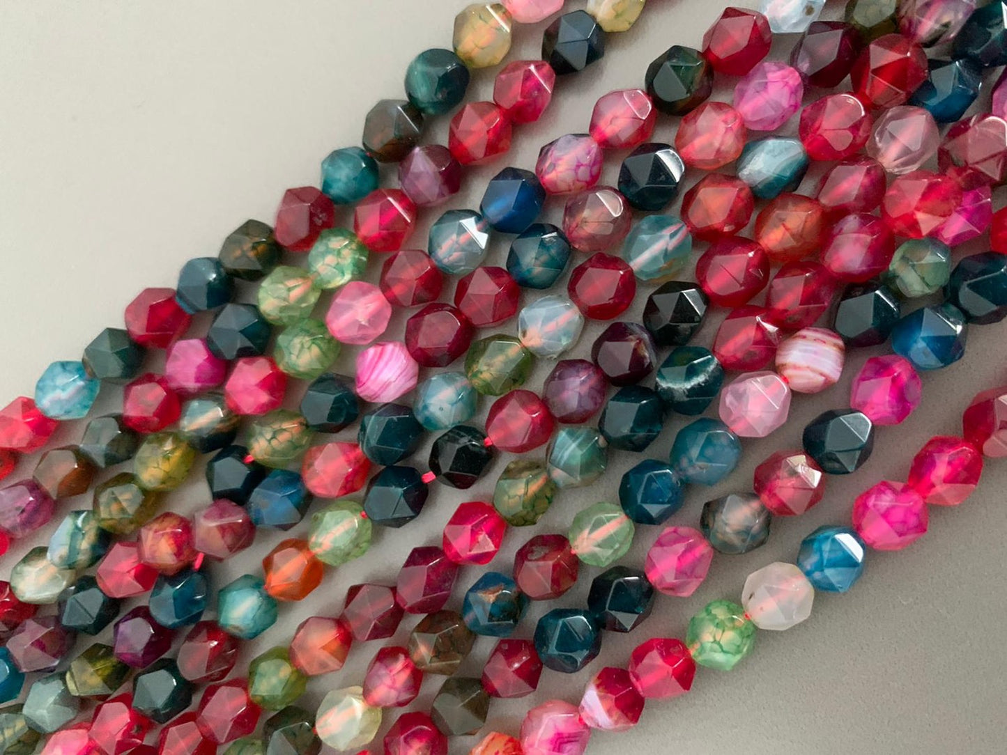 8mm multicut gemstone strand 47 beads per strand approx 21288