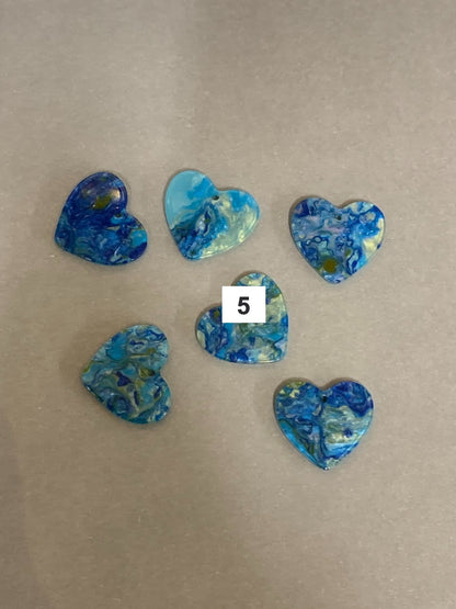 25mm x 22.5mm heart Acrylic / Corazon Acrilico 20638