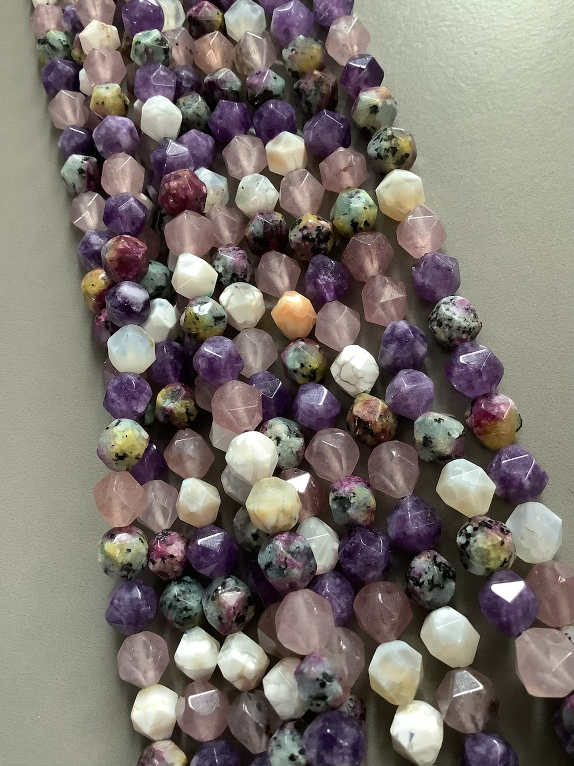 8mm multicut Mix Agate Strand Qty 46 Beads per Strand 21780