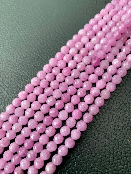 6mm Faceted Jade Qty 60 beads per strand 21965