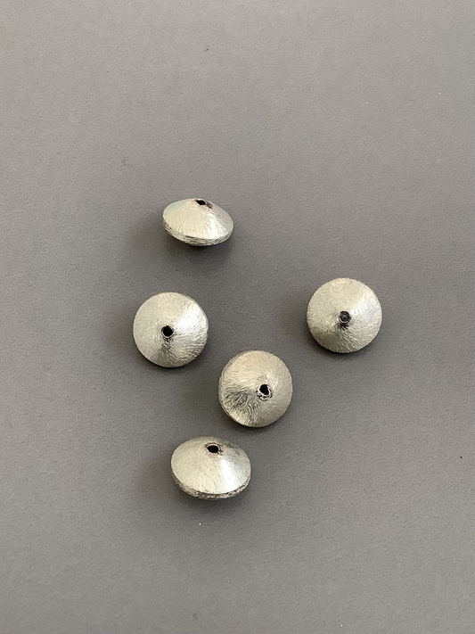 10x4mm Rondelle Silver qty 1 / 5925