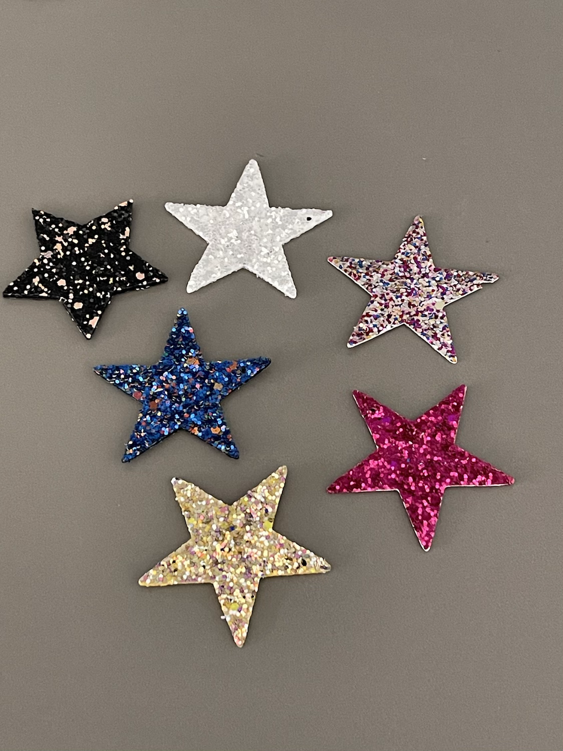 50mm glitter star each/cu 17265