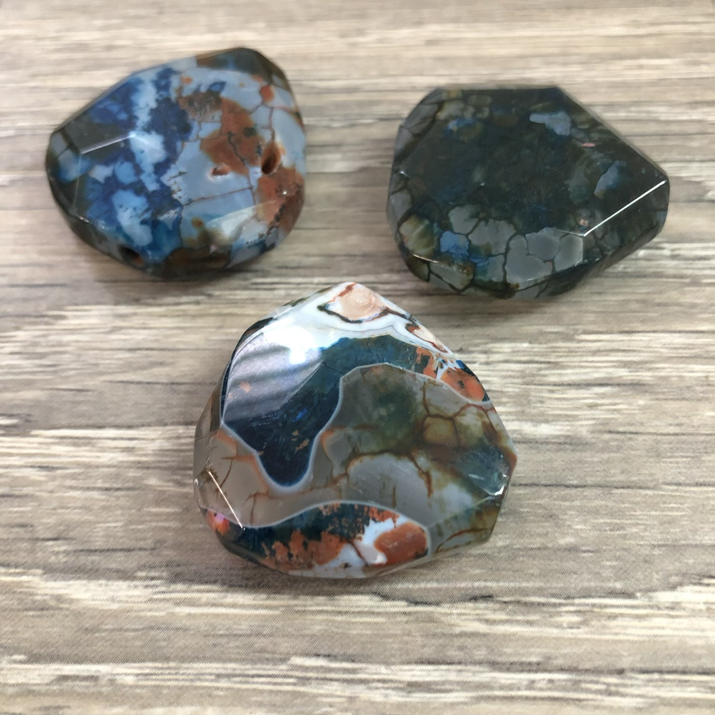 30mm Blue- Orange Agate Qty1- 23537