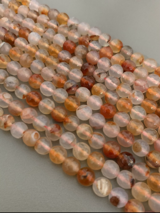 8mm mixed ágata strand qty 48 beads per strand 21529