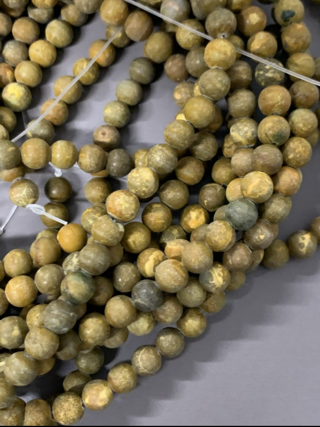 8mm yellow jasper qty 48 beads 21651